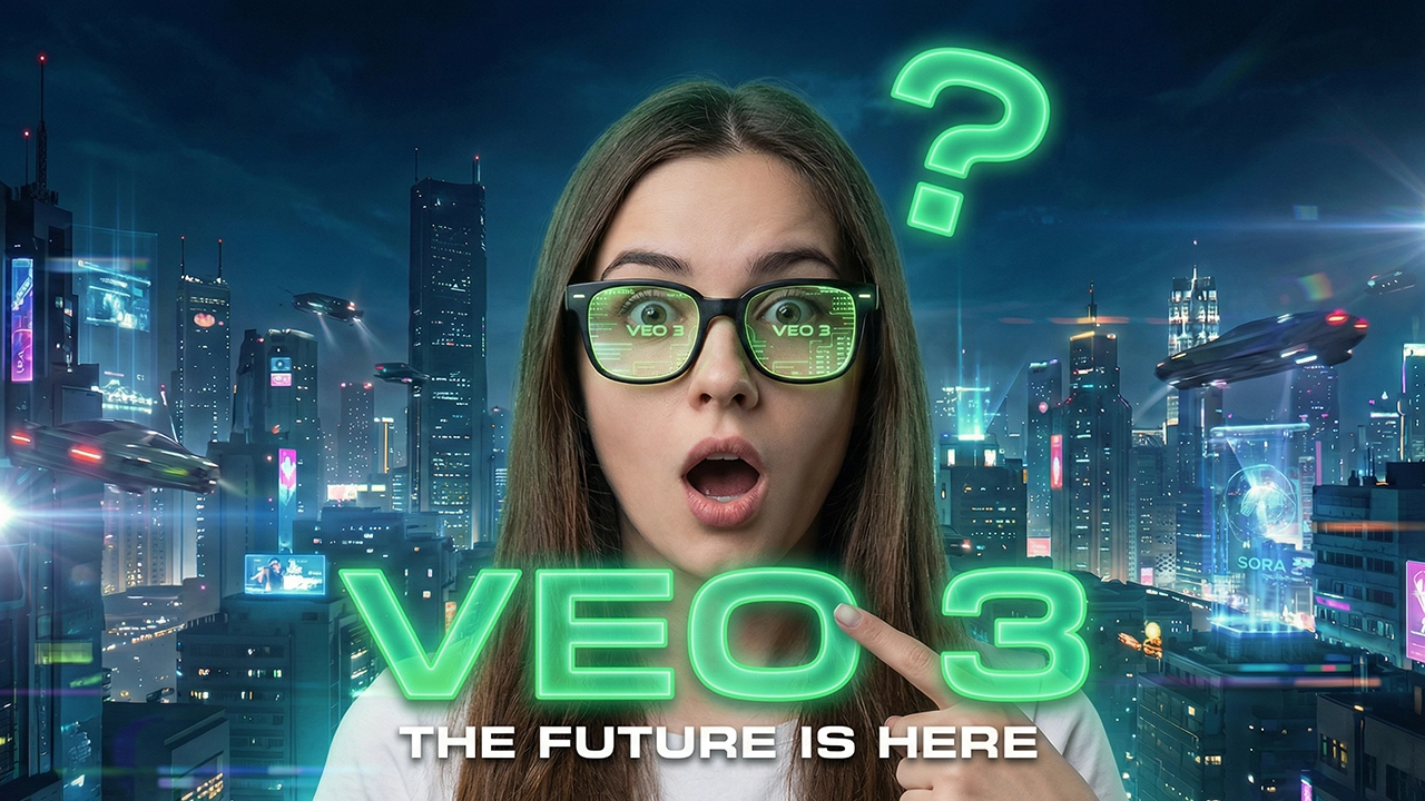 Google Veo 3 AI generating cinematic realistic video scene